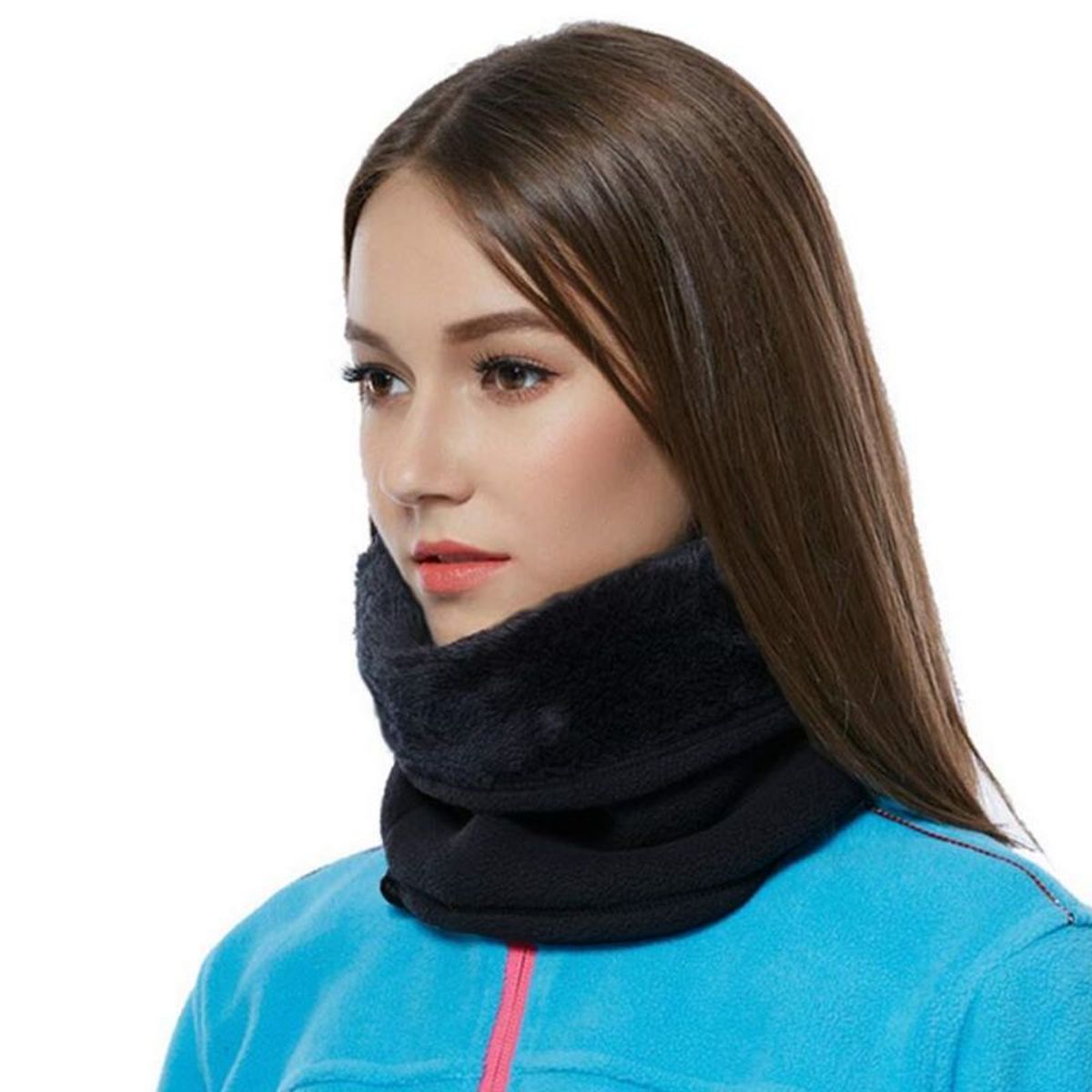 EVERSO - Cuello Invierno Lana Windstopper Snood Bufanda Tubular Cuello Unisex