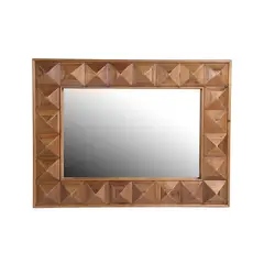 MEYA MUEBLES - Espejo Napo de madera color café con superficie triangular 99x75x7