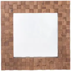 MEYA MUEBLES - Espejo Moran de pared cuadrado de madera estilo mosaico 80x86x45