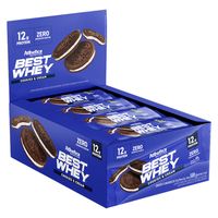 12 Barras Best Whey 12g - Sabores - Atlhetica - Cookies & cream