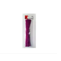 GENERICO - Limpia Pipas Glitter De 30 Cm - 20 Unidades Fucsia Brillante