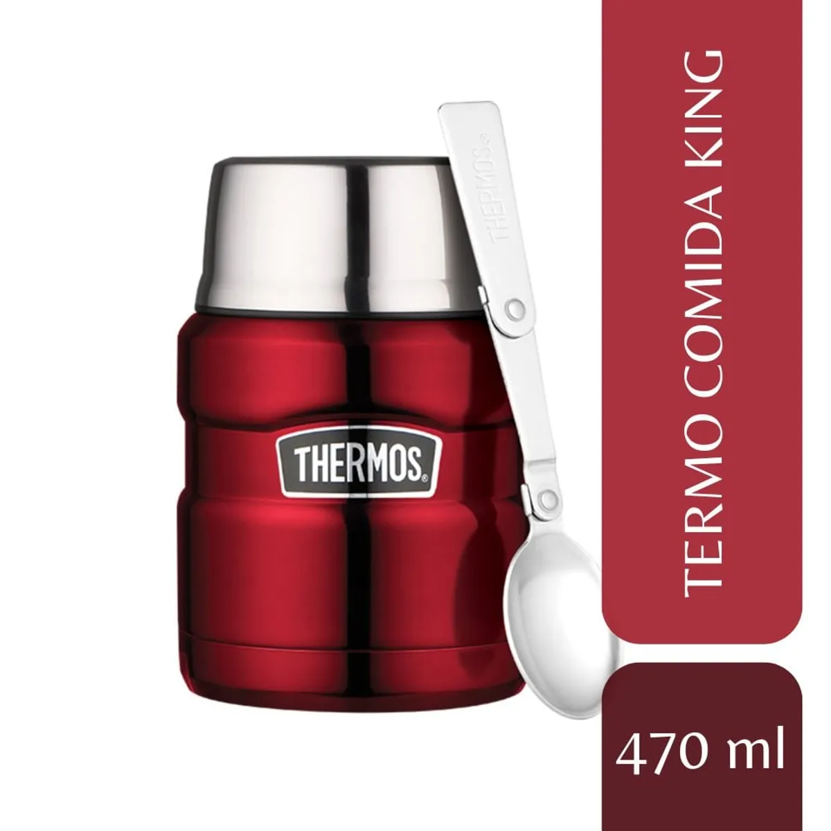 THERMOS - Termo de Thermos comida King 470ml acero inoxidable rojo