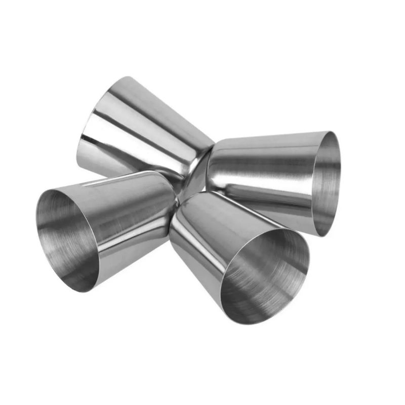 GENERICO - Set X4 Vaso Acero Inox Shot Funda Ecocuero 150ml Premium
