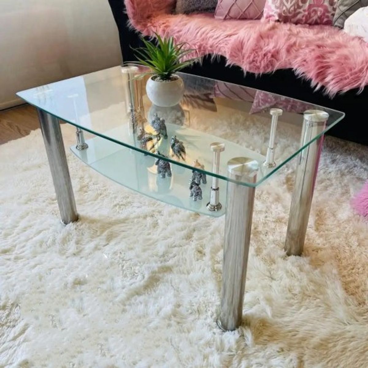 OEM - Mesa de Centro de Vidrio Templado Rectangular  070 T