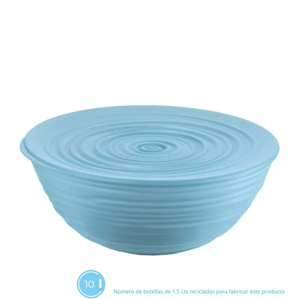 GUZZINI - Contenedor con Tapa Tierra Color Celeste 25cms