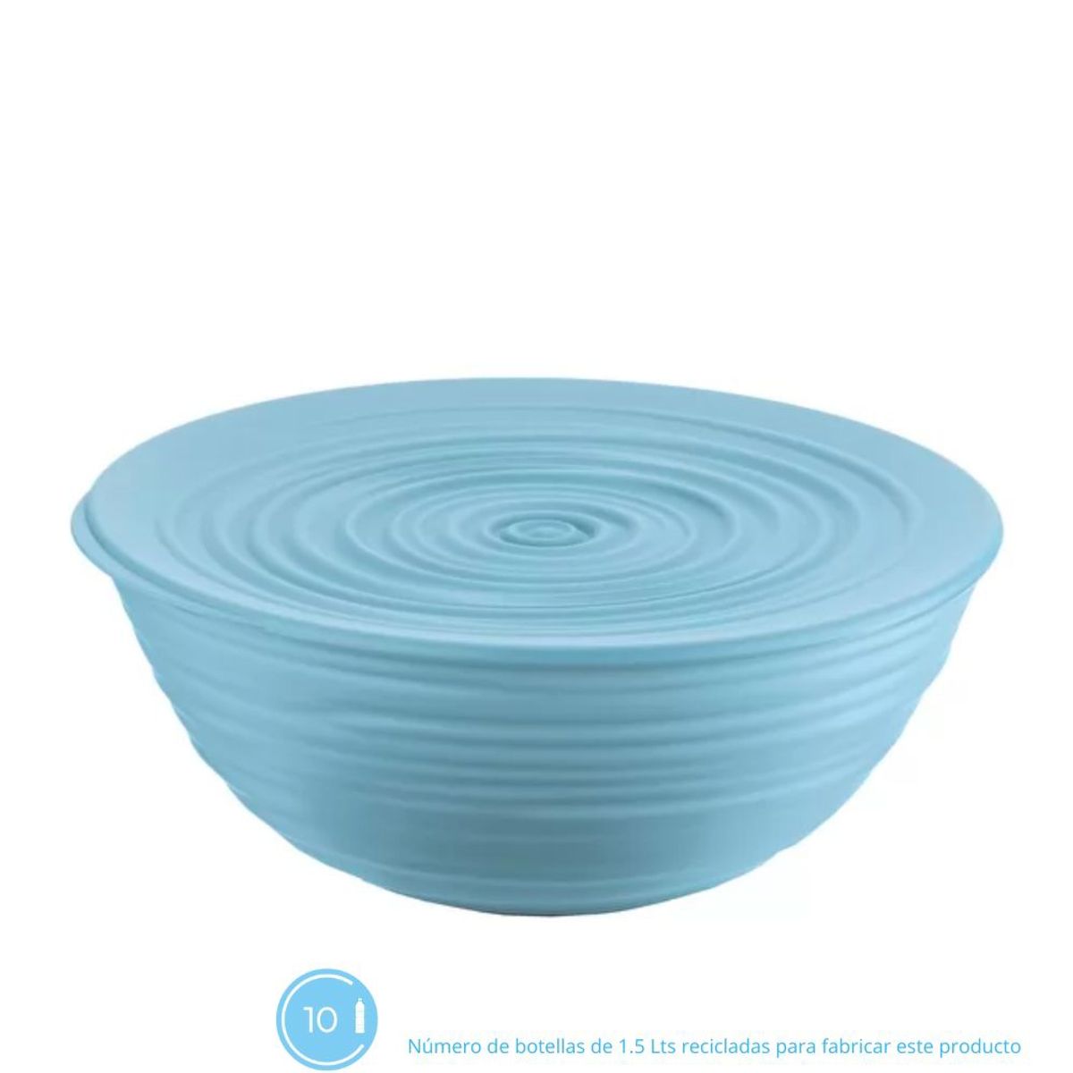 GUZZINI - Contenedor con Tapa Tierra Color Celeste 25cms