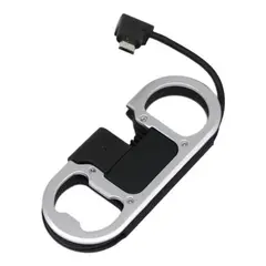 DUSTED - Llavero Multifuncion Con Cable Micro Usb Negro