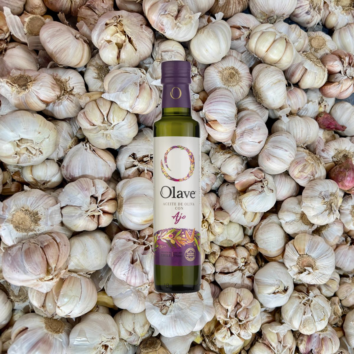 OLAVE - Aceite Oliva Extra Saborizado Olave Ajo 1 x 250 ml