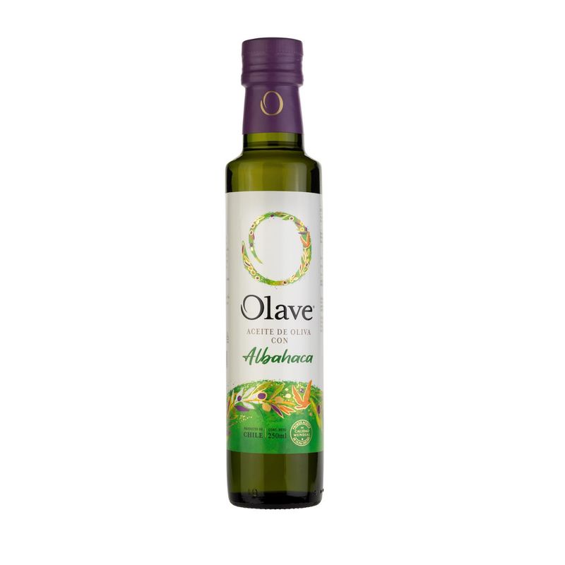 OLAVE - Aceite de Oliva extra virgen Olave Albahaca 1 x 250 ml
