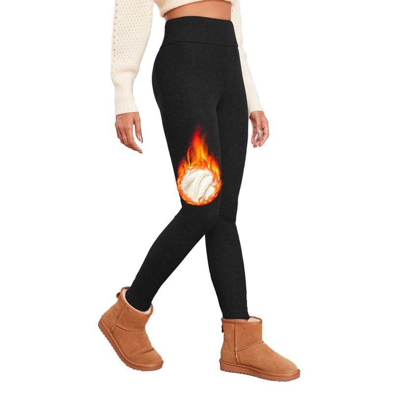 EVERSO - Calza  Mujer  Algodon Con Chiporro Para Invierno