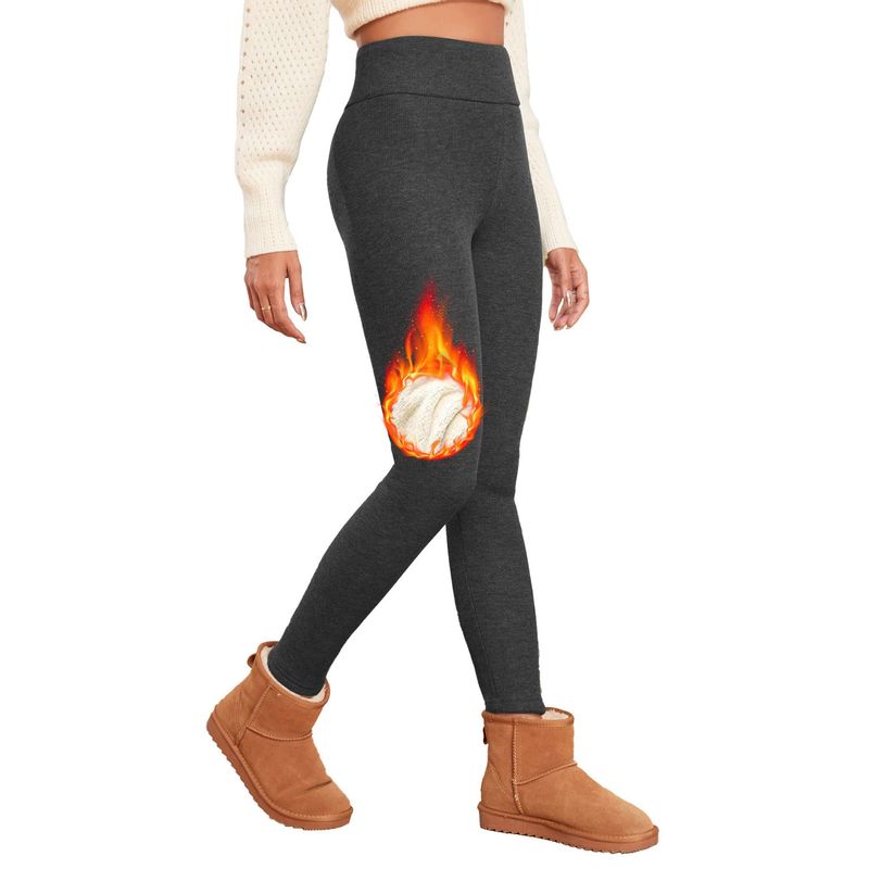 EVERSO - Calza  Mujer  Algodon Con Chiporro Para Invierno