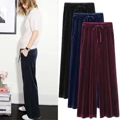 EVERSO - Pack 2 Pantalones Casual Terciopelo Para Mujer 1Negro+1Color