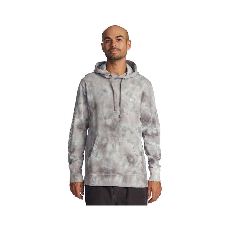QUIKSILVER - Polerón Quiksilver Natural Cloudy Tie-Dye Hombre Iron Gate