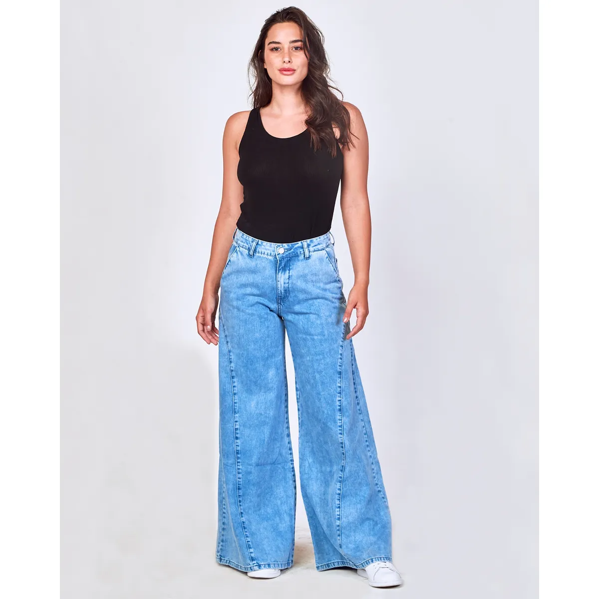 MOMCHIC - Jeans Virginia Azul Ancho