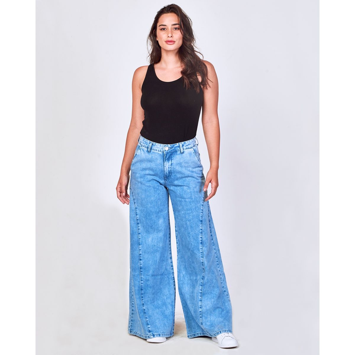 MOMCHIC - Jeans Virginia Azul Ancho
