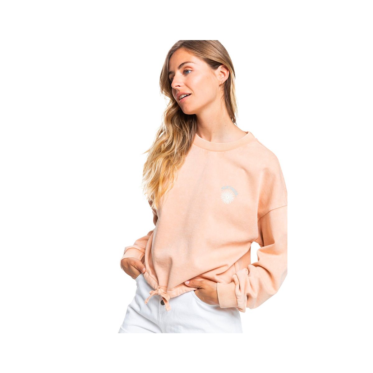 ROXY - Polerón Roxy Feeling Salty Mujer Toast White