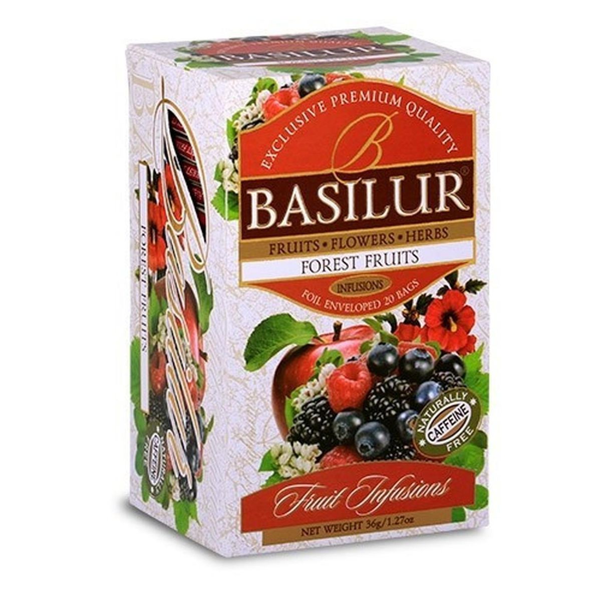 BASILUR - Infusion Frutos Del Bosque 25 Bolsas - Basilur