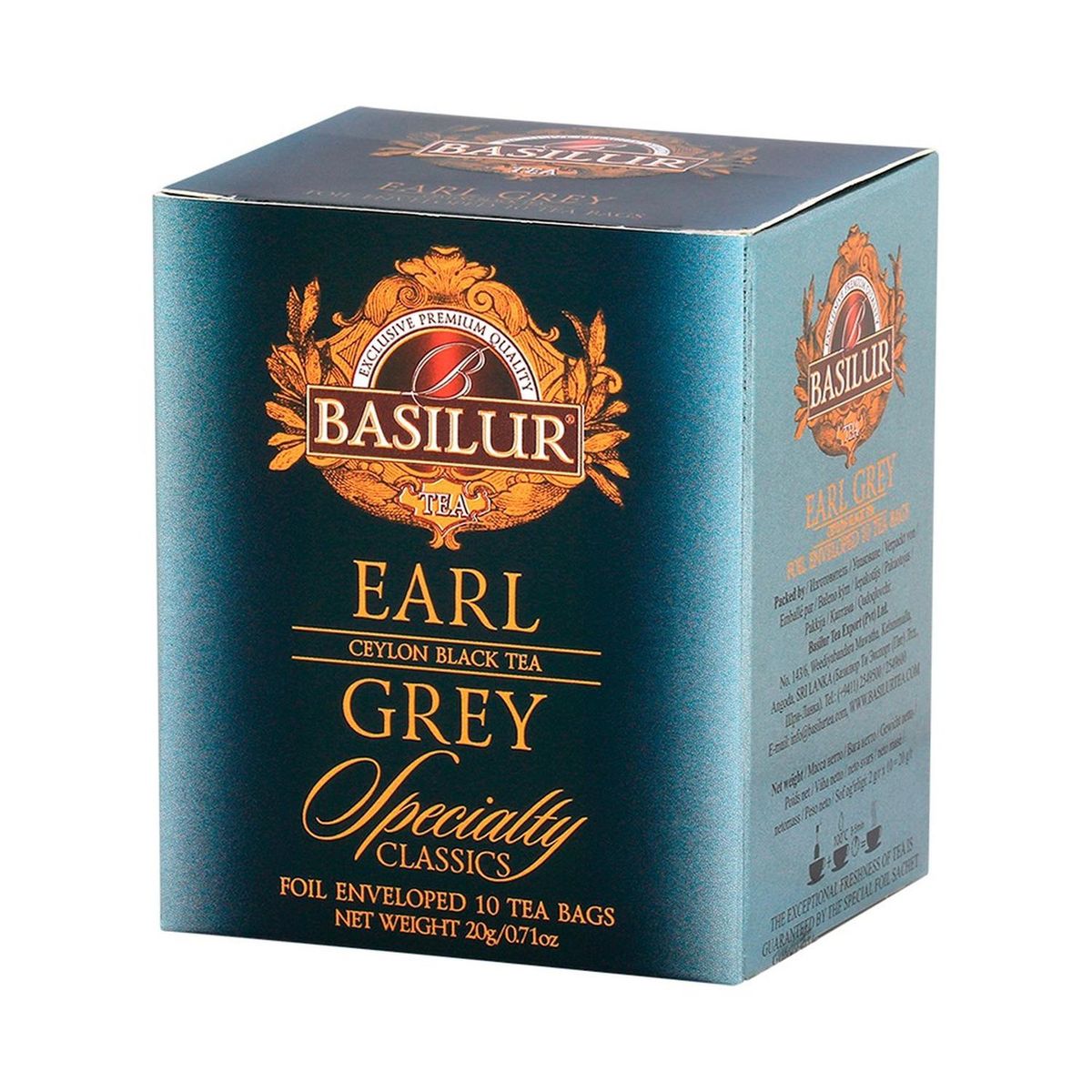 BASILUR - Te Classic Earl Gray 10 Bolsitas - Basilur