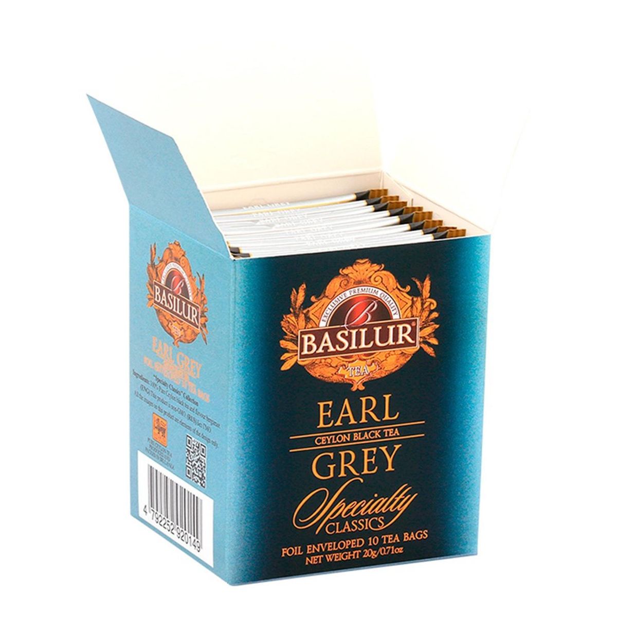 BASILUR - Te Classic Earl Gray 10 Bolsitas - Basilur