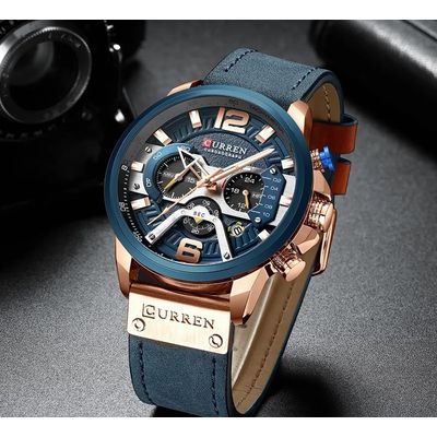 Imagen 2 del producto Reloj Hombre Pulsera De Cuero Con Cronógrafo 8329