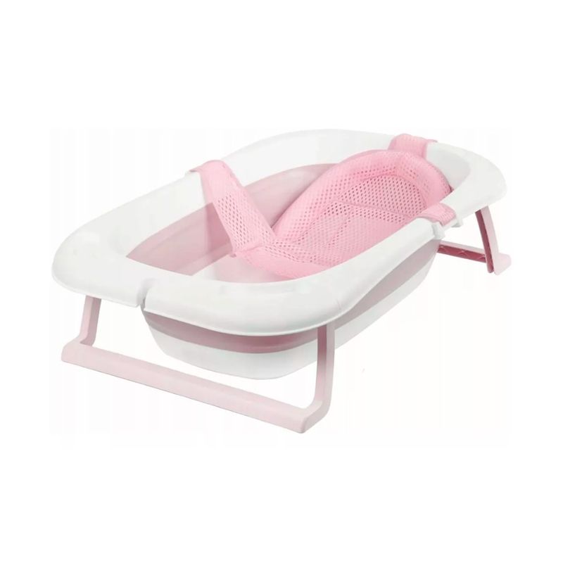 GENERICO - Bañera Plegable Para Bebé de Malla Rosa