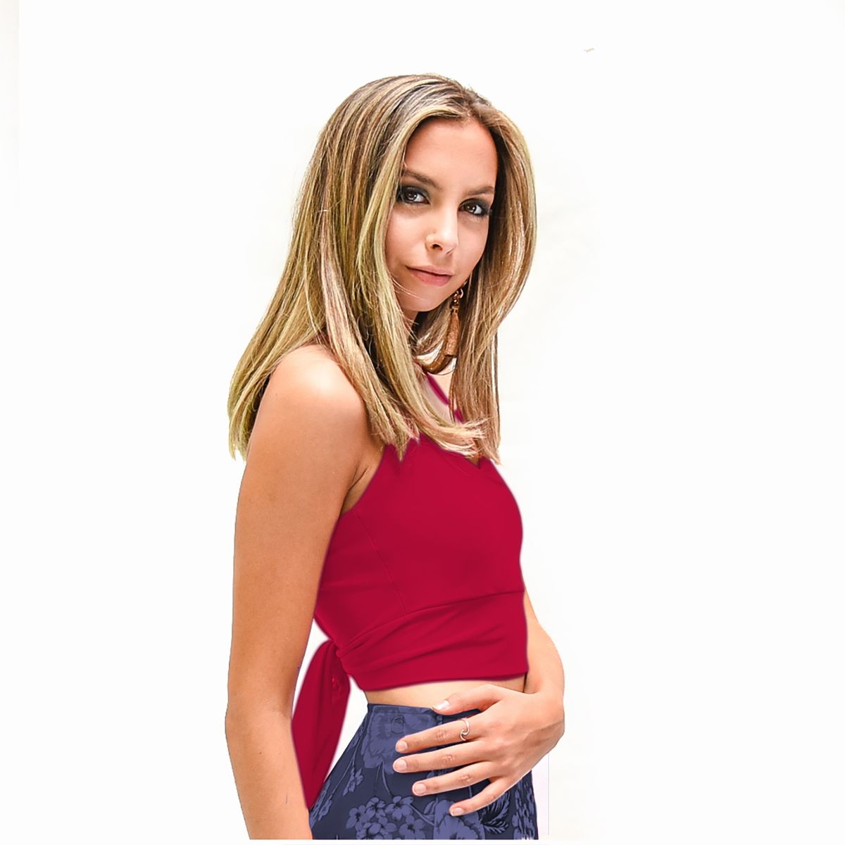 MARIA PASKARO - Peto Paris Frambuesa Lycra Dupont Con Lazo Maria Paskaro MARIA PASKARO