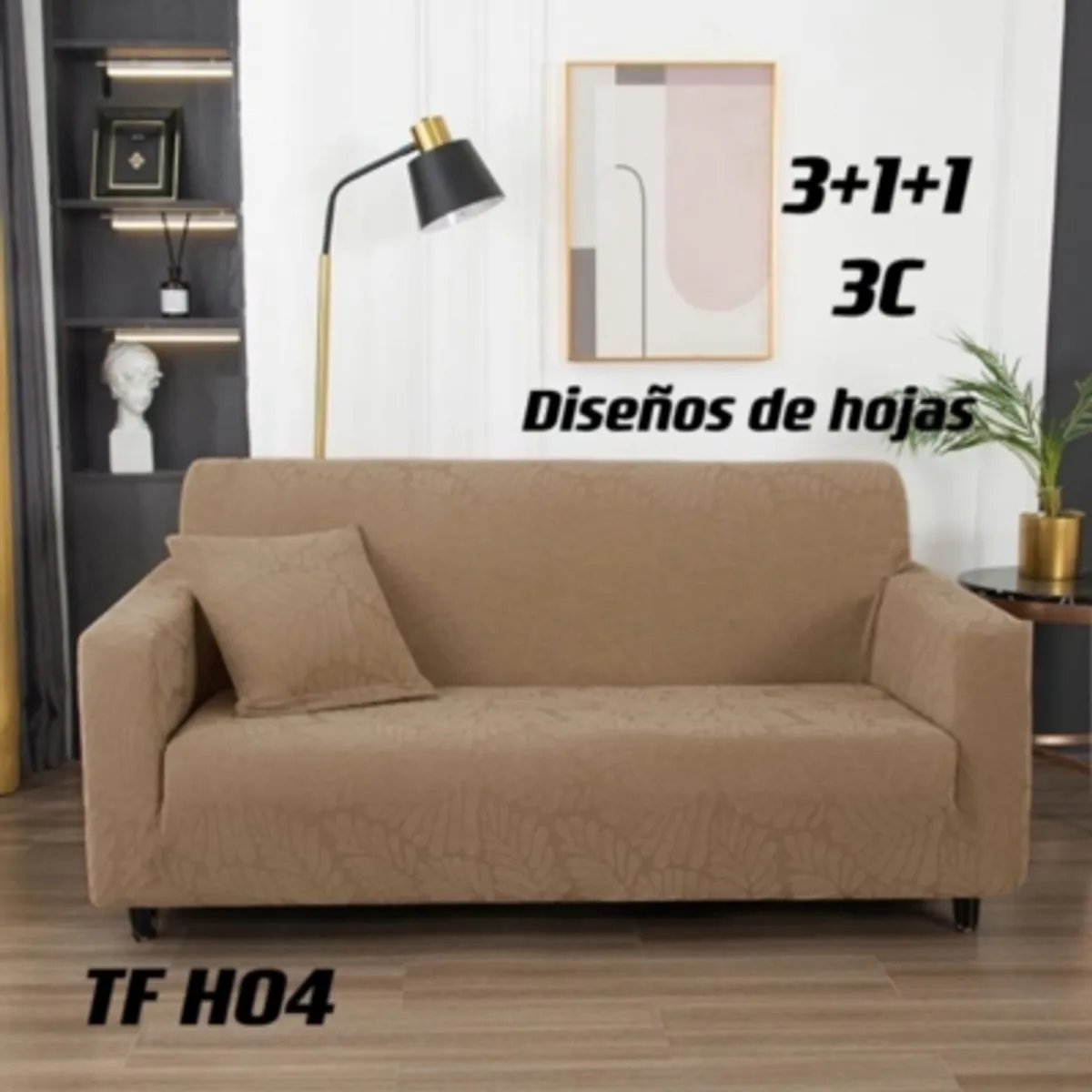 GENERICO - Fundas Sillon Sofa Texturizada Y Elasticadas 3 Cuerpos