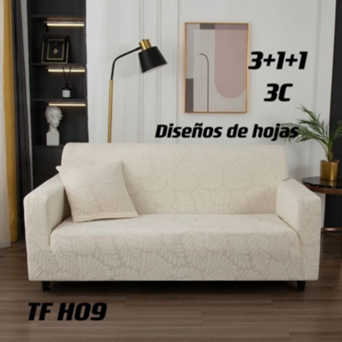 GENERICO - Fundas Sillon Sofa Texturizada Y Elasticadas 3 Cuerpos
