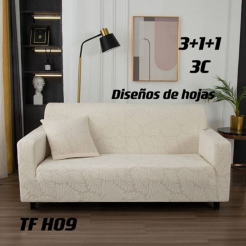 GENERICO - Fundas Sillon Sofa Texturizada Y Elasticadas 3 Cuerpos
