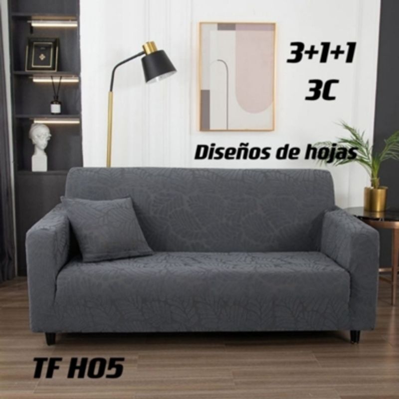 GENERICO - Fundas Sillon Sofa Texturizada Y Elasticadas 3 Cuerpos