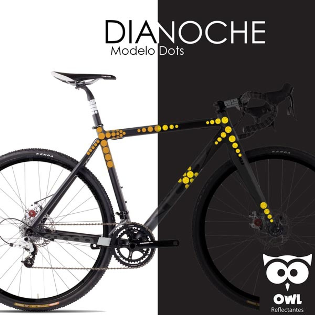 OWL - Reflectante OWL DIY Dots Amarillo