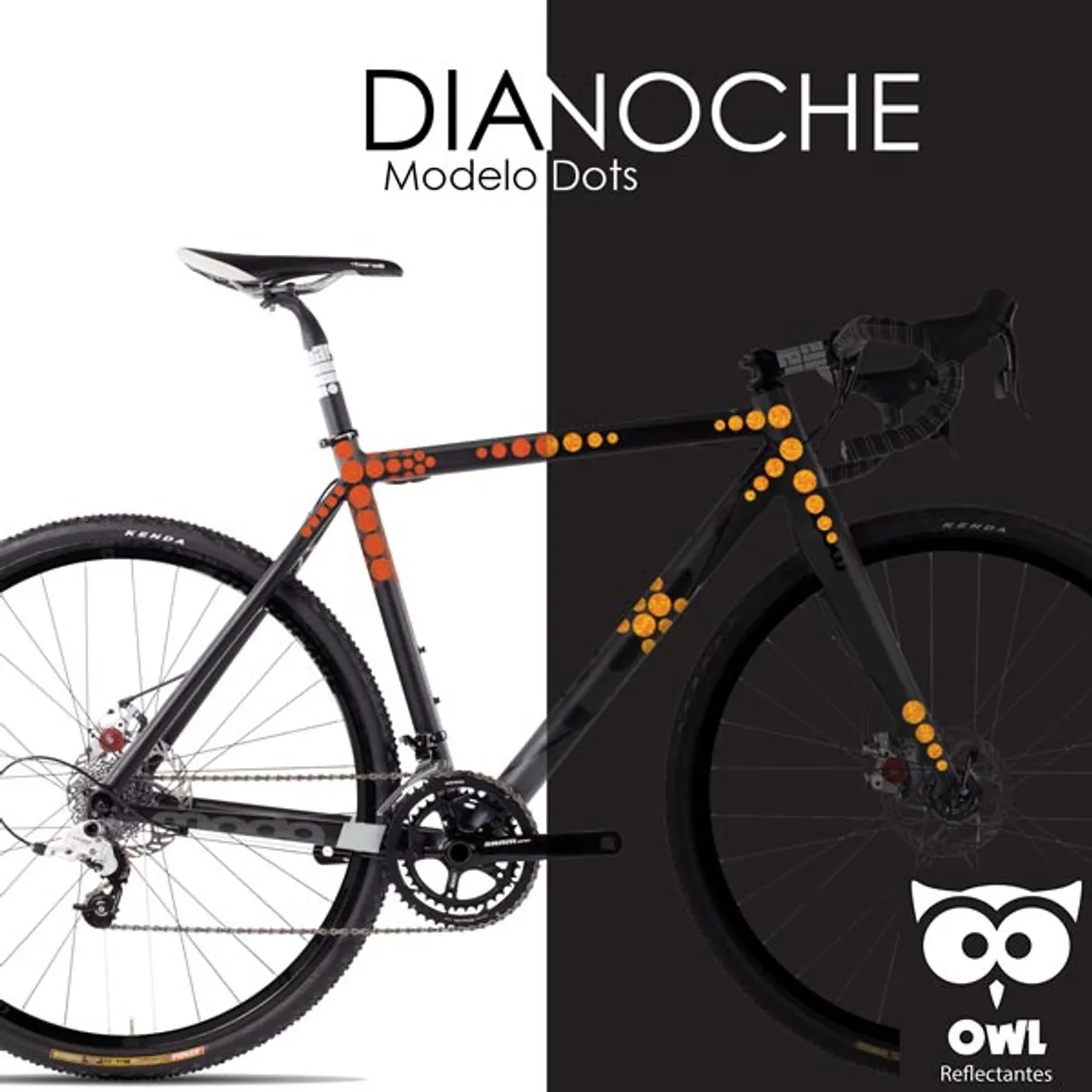 OWL - Reflectante OWL DIY Dots Naranjo