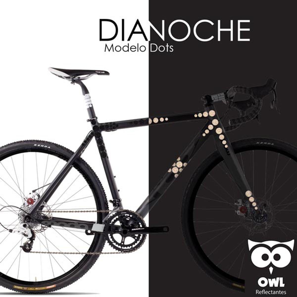 OWL - Reflectante OWL DIY Dots Negro