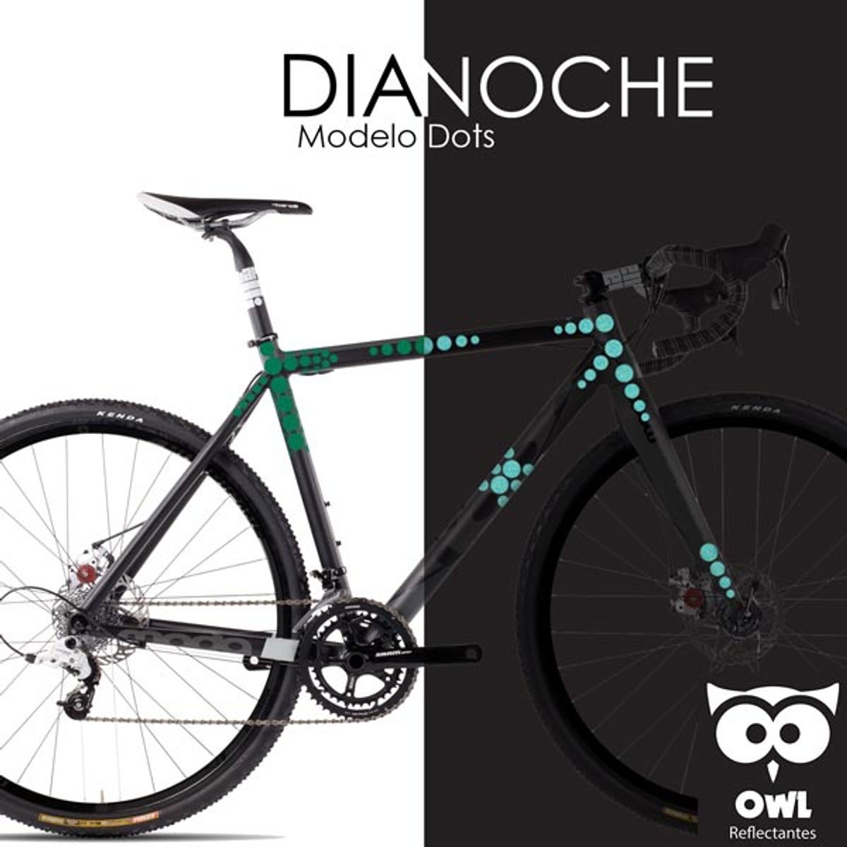 OWL - Reflectante OWL DIY Dots Verde