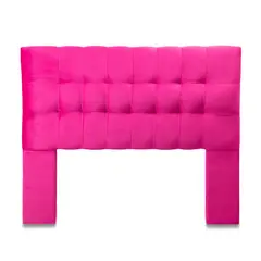 GENERICO - Respaldo Cama King Felpa Fucsia Alicante CP