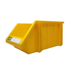 GENERICO - Caja plástica apilable multifunción amarillo 180x110x80mm
