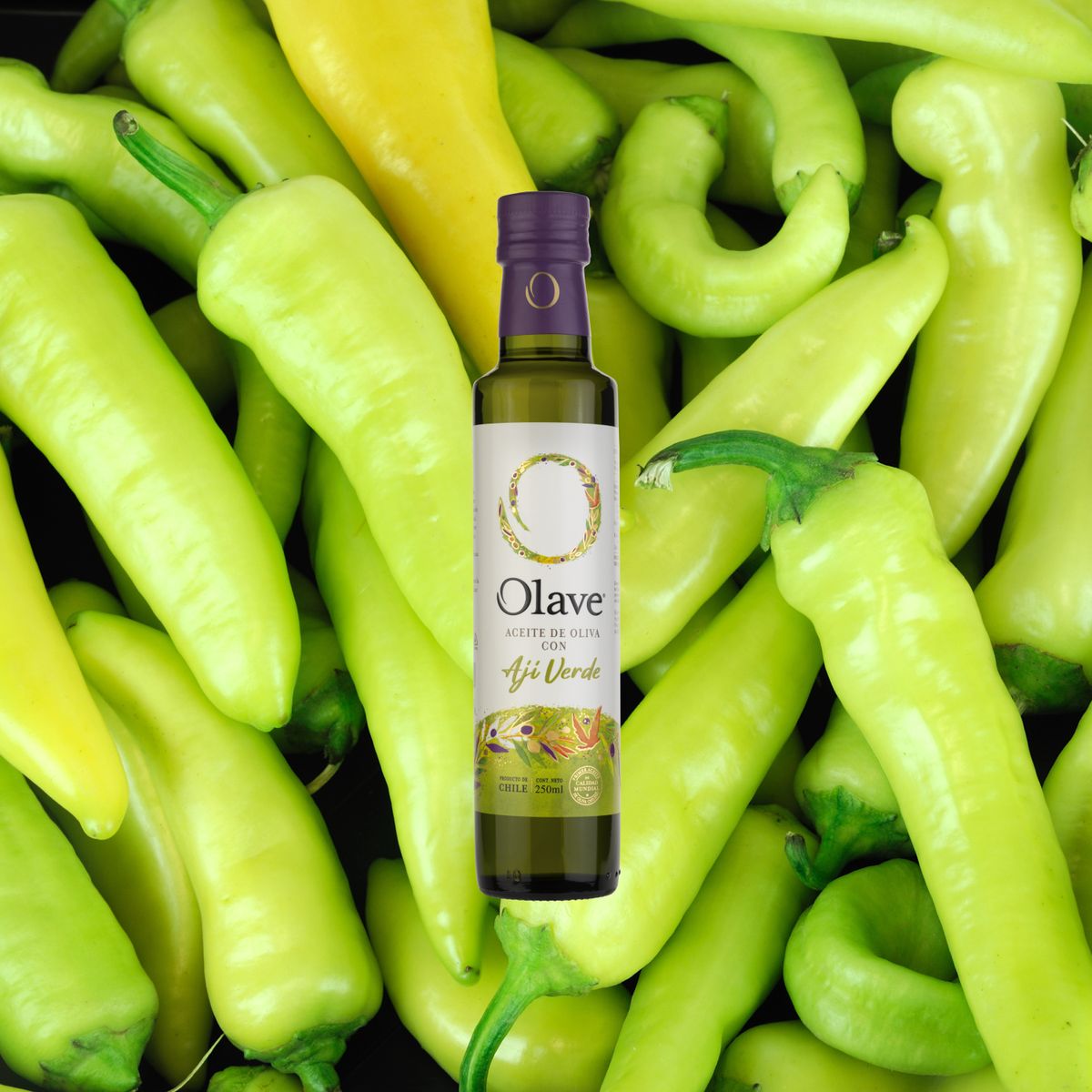 OLAVE - Aceite Oliva Extra Saborizado Olave Aji Verde 1 x 250 ml