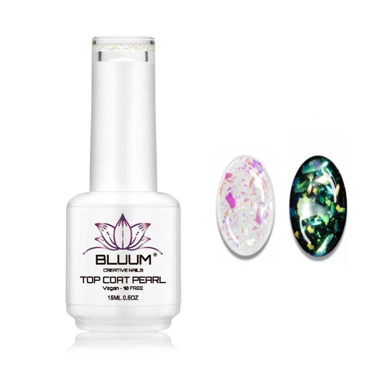 BLUUM - Top Coat Profesional Bluum 15ml con Alas de Angel