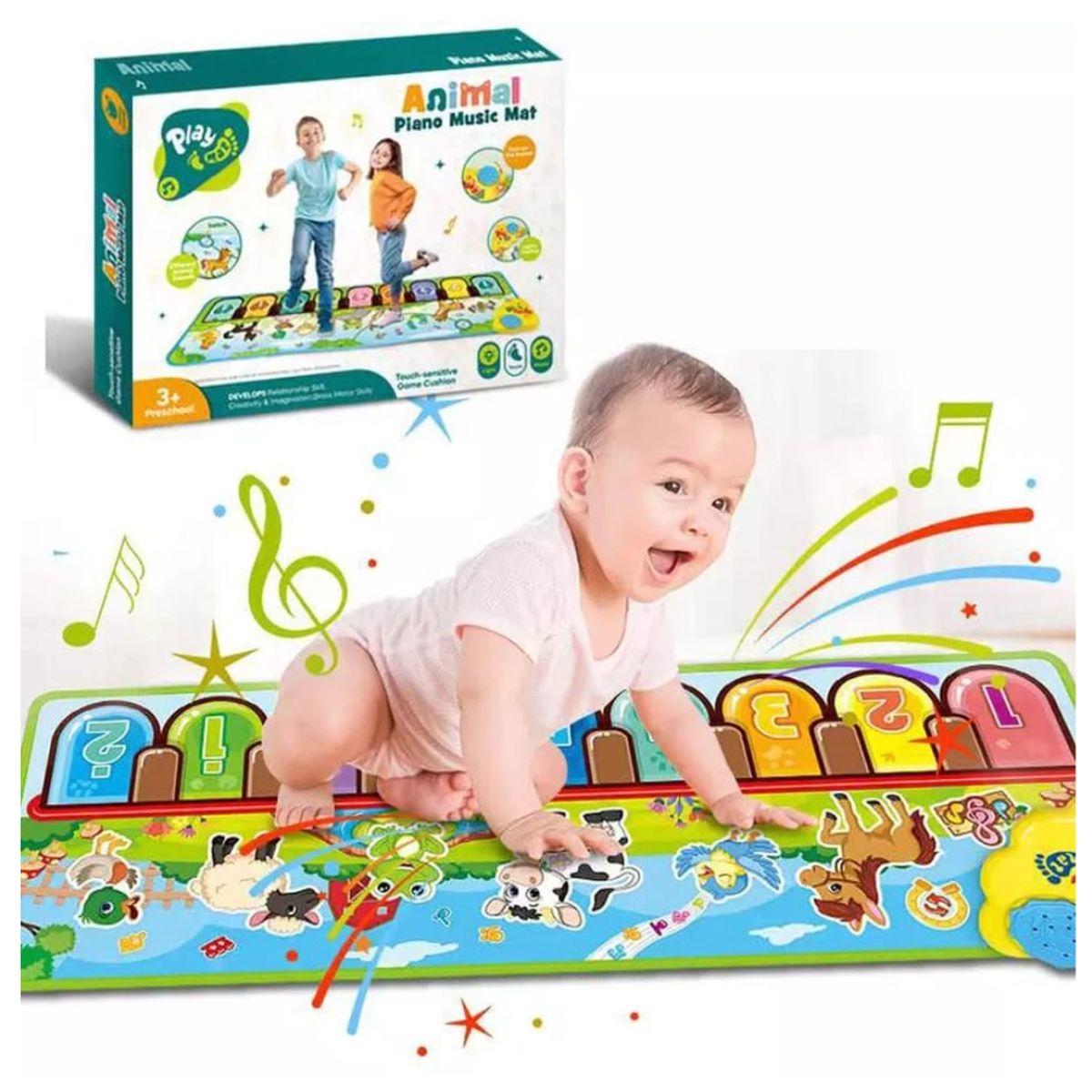 OEM - ALFOMBRA TAPETE MUSICAL PIANO PARA BEBES