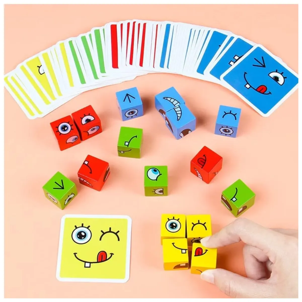 OEM - PUZZLE BLOQUES DE MADERA EXPRESIÓN JUEGO