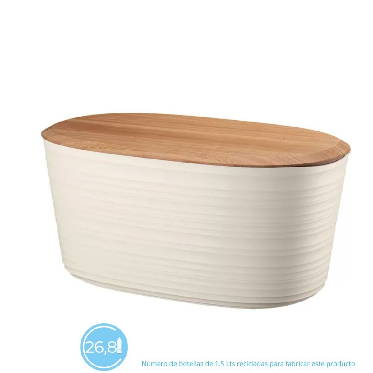 GUZZINI - Panera Tapa Bamboo 'Tierra' Color Blanca 10 Lts