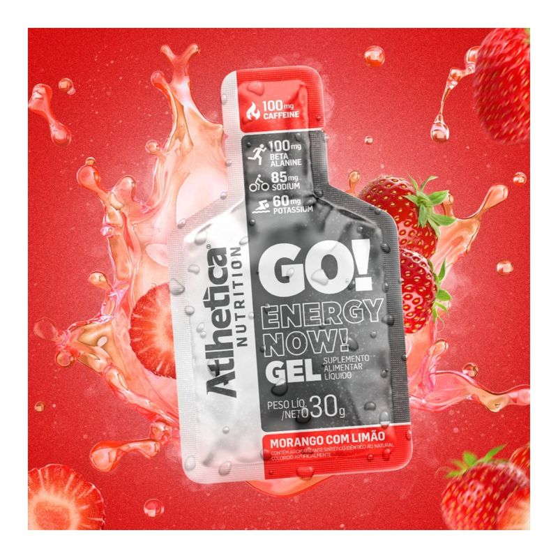 ATLHETICA NUTRITION - Gel Energizante Go! 10 Unidades  Frutilla - Atlhetica Nutrition