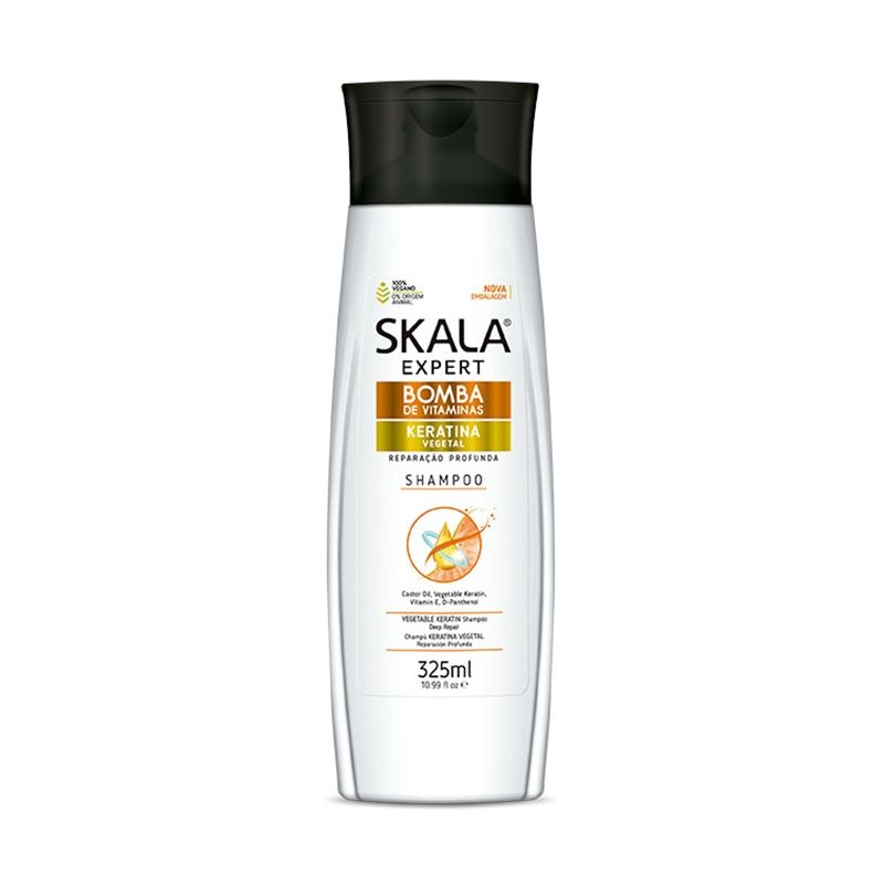 SKALA - Shampoo Bomba De Vitamina Keratina Vegetal Sin Sal Skala 325 Ml