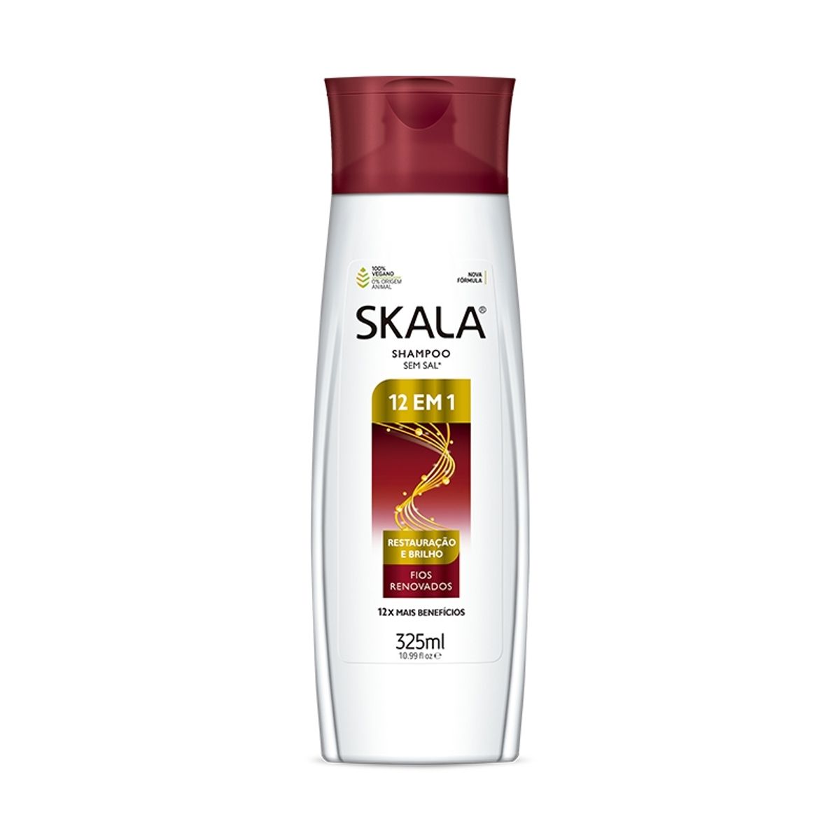 SKALA - Shampoo Cabello Maltratado Restauración 12 En 1 Sin Sal Skala 325 Ml