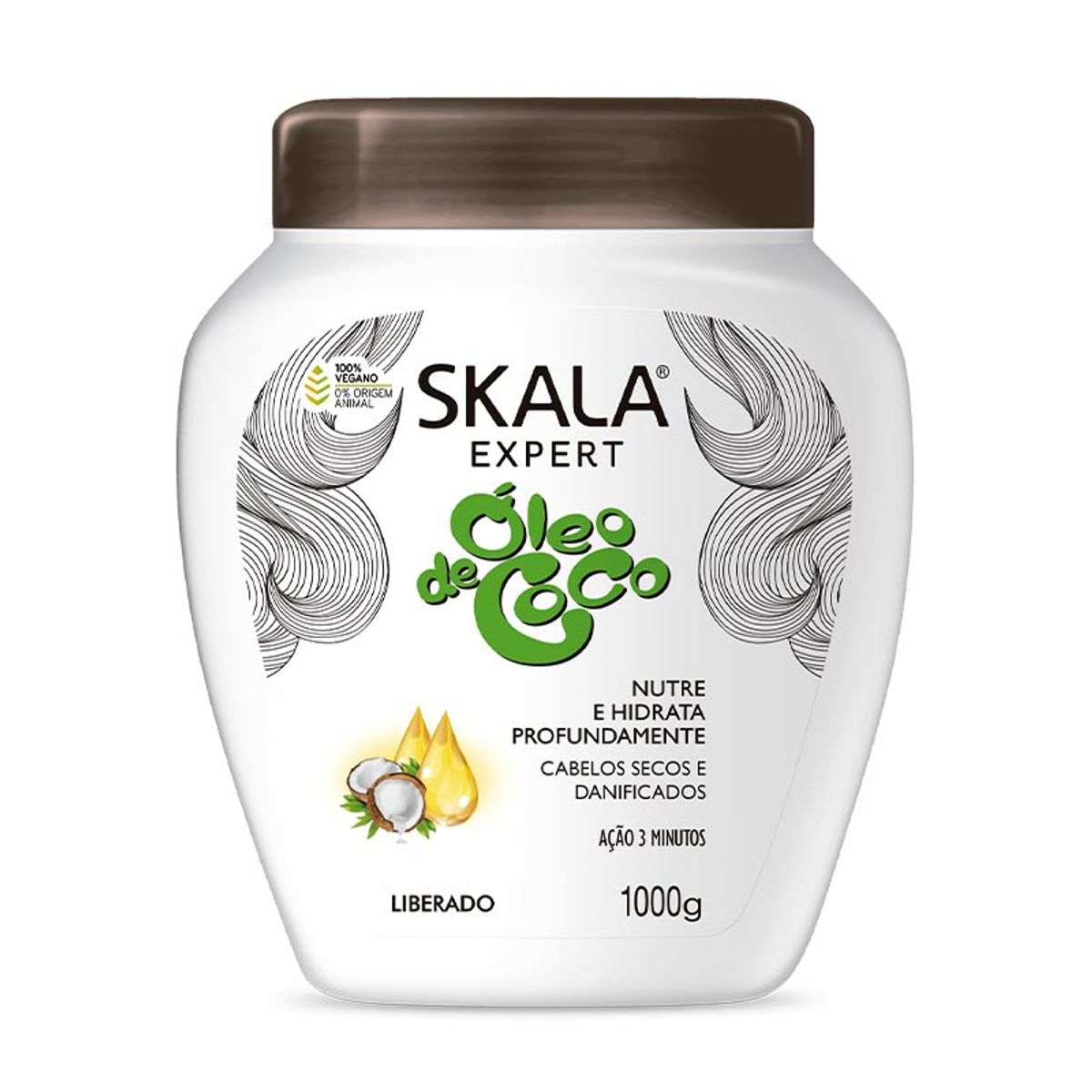 SKALA - Máscara Hidratante Óleo De Coco Skala 1000 G