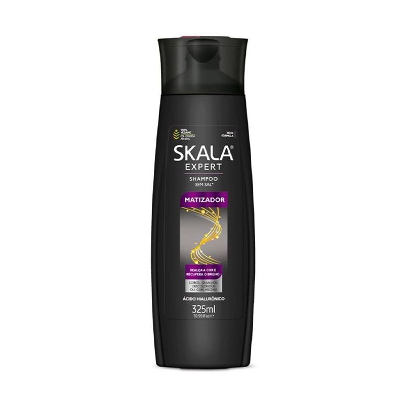 SKALA - Shampoo Matizador Rubias, Grises O Con Mechas Sin Sal Skala 325 Ml