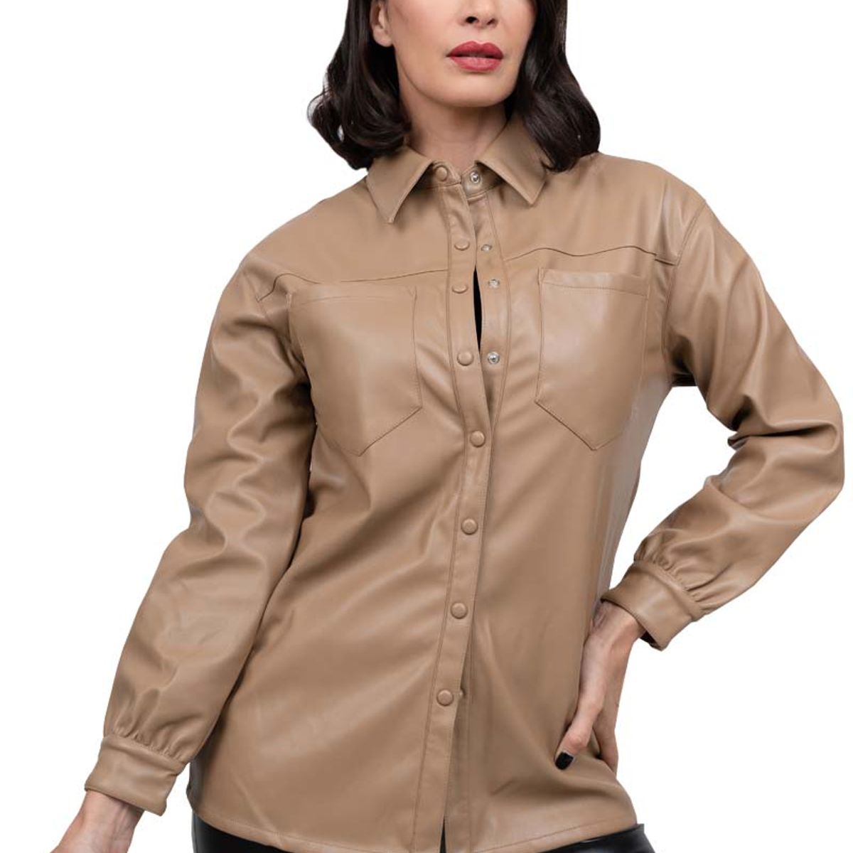 TODOPIEL - Chaqueta de Ecocuero Mujer Beige Todopiel