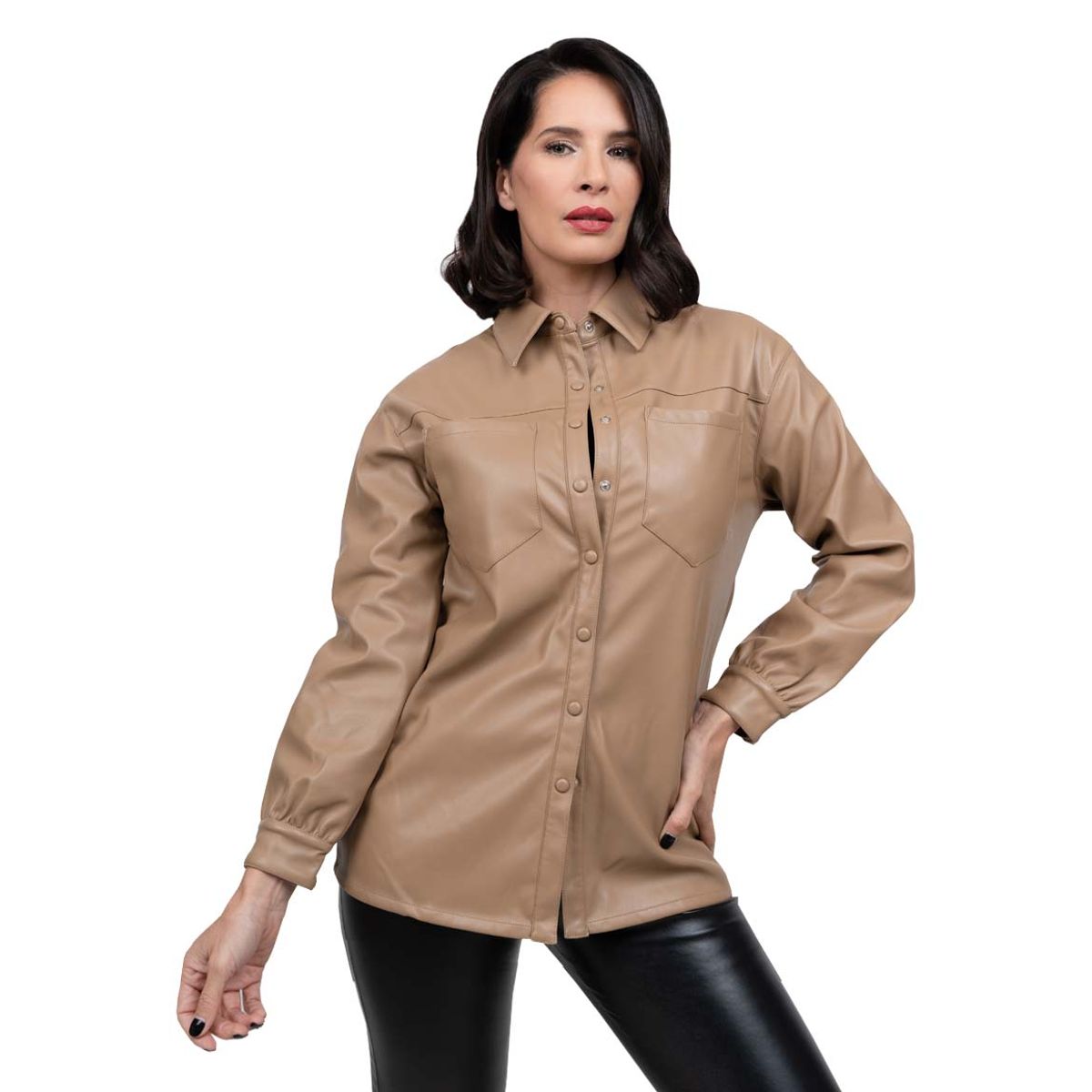 TODOPIEL - Chaqueta de Ecocuero Mujer Beige Todopiel