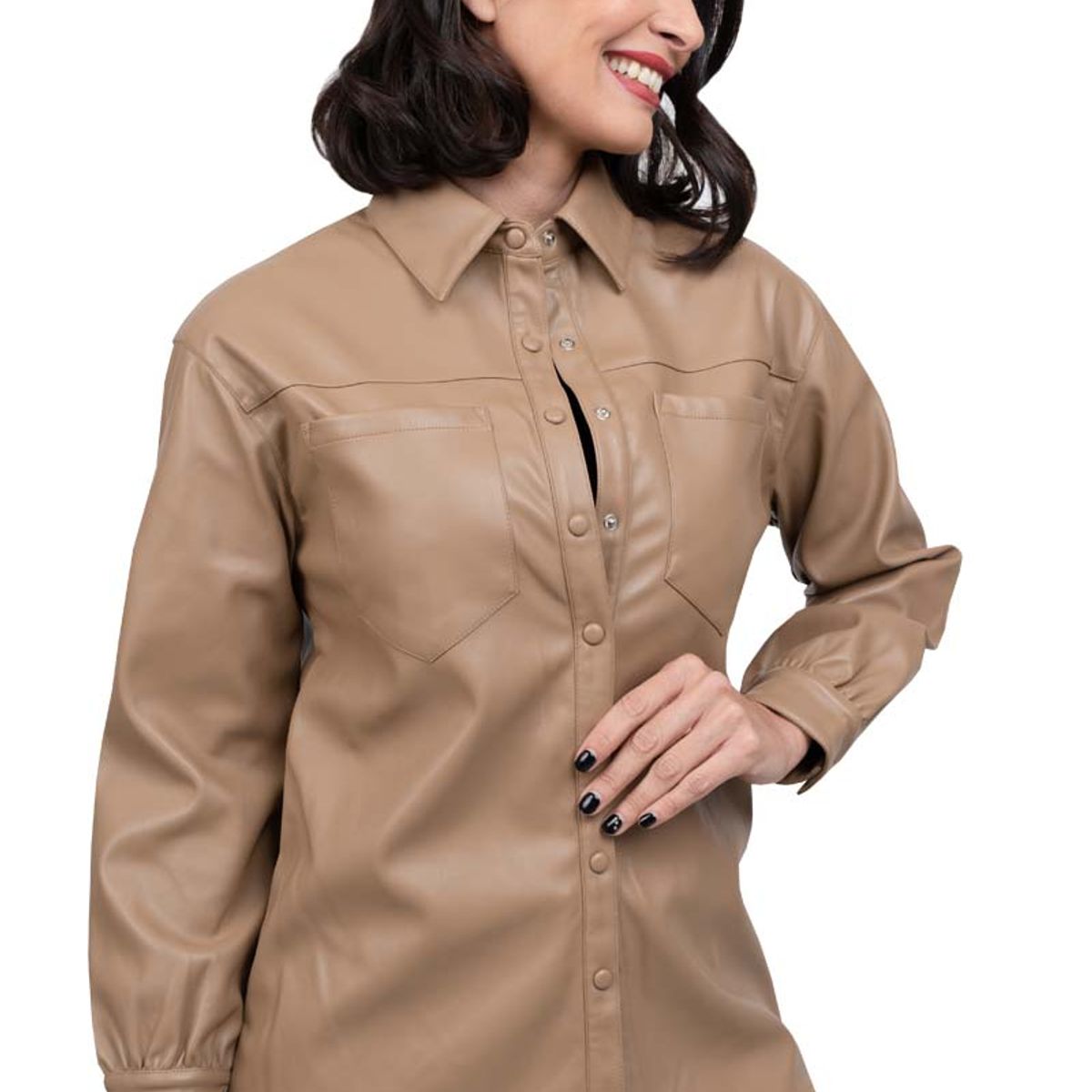 TODOPIEL - Chaqueta de Ecocuero Mujer Beige Todopiel