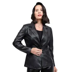 TODOPIEL - Chaqueta de Ecocuero Mujer Negro